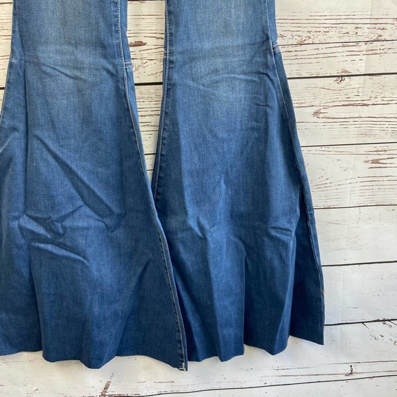 Free People Jericho Blue Just Float On Flare High Rise Bell Bottom Denim Jeans - Picture 4 of 11